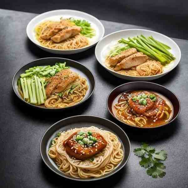Лапша покорейски с курицей
